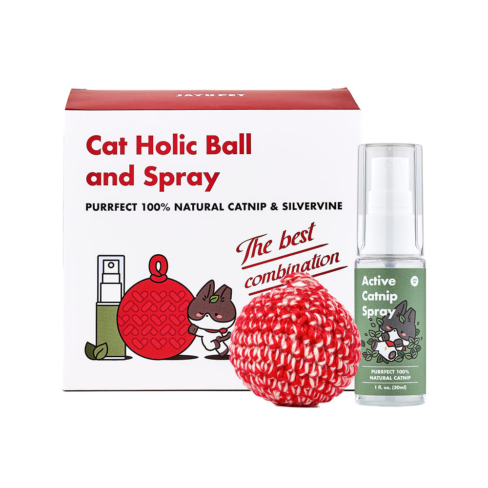 Cat Holic Ball and Spray – Silvervine Cat Toy & Catnip Spray