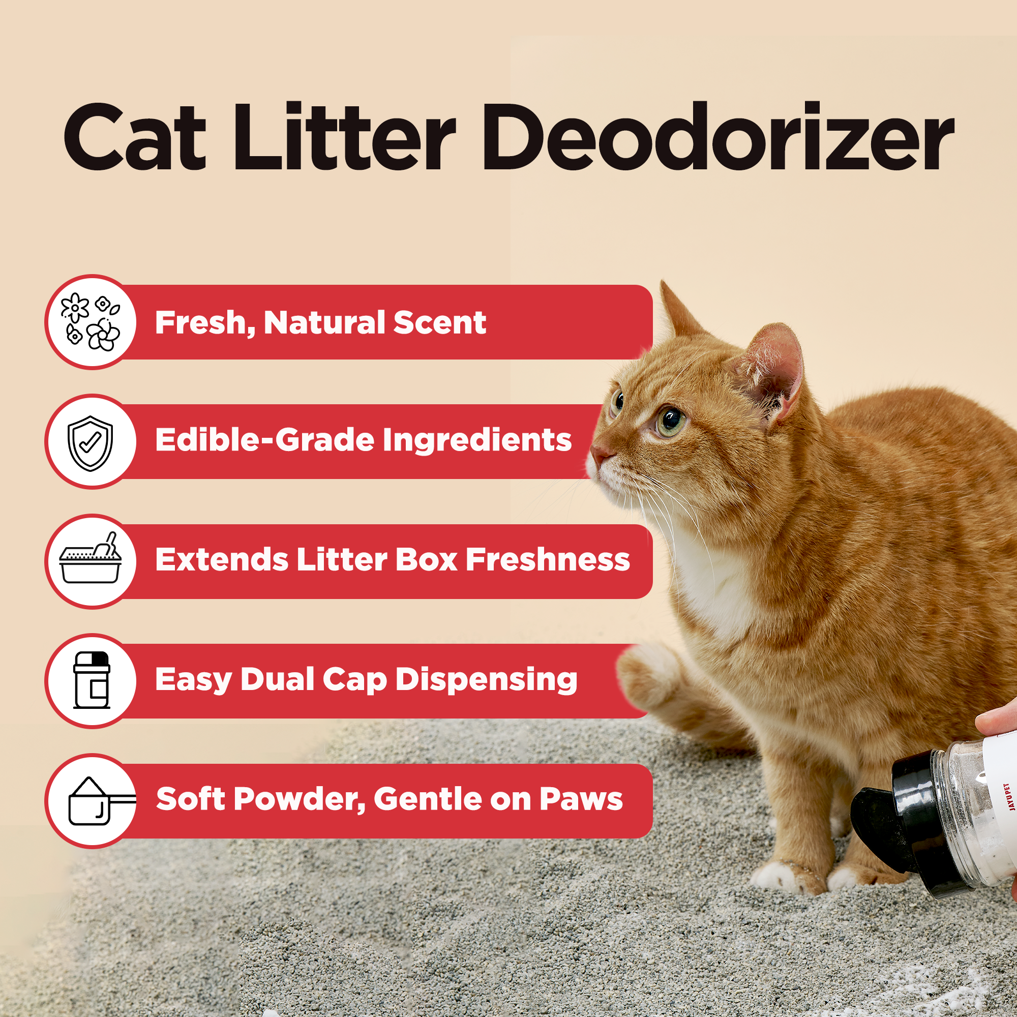 Cat Litter Deodorizer – Powder for Odor Control