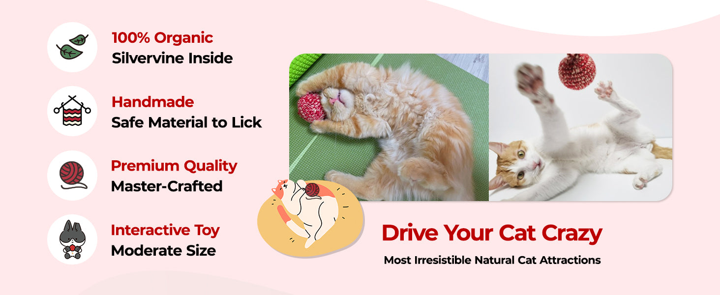 JAYU PET Red Cat Ball product features