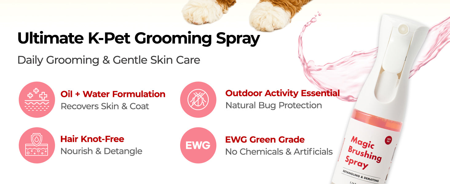 JAYU PET Magic Brushing Spray features