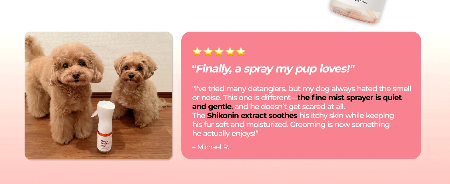JAYU PET Magic Brushing Spray customer review