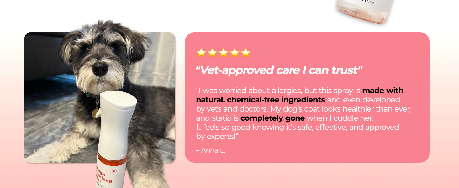 How to use JAYU PET Magic Brushing Spray
