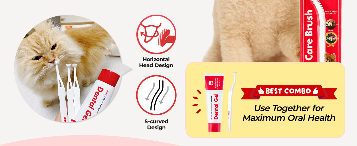 JAYU PET Dental Care Brush Soft Bristles features