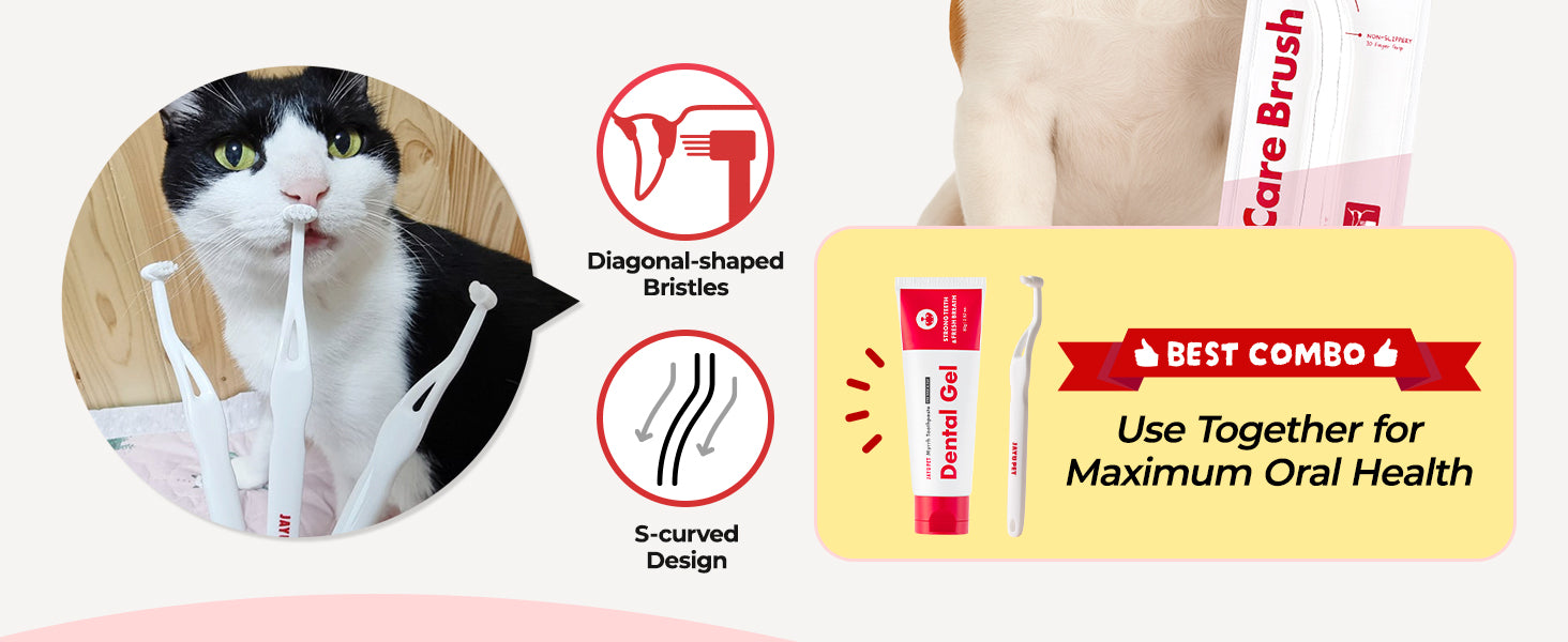 JAYU PET Dental Care Brush Edge Bristles features