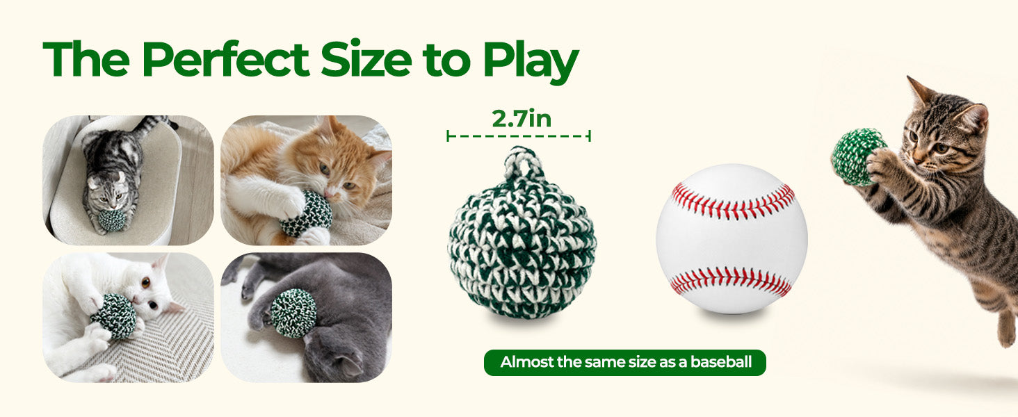 Green Cat Ball size guide