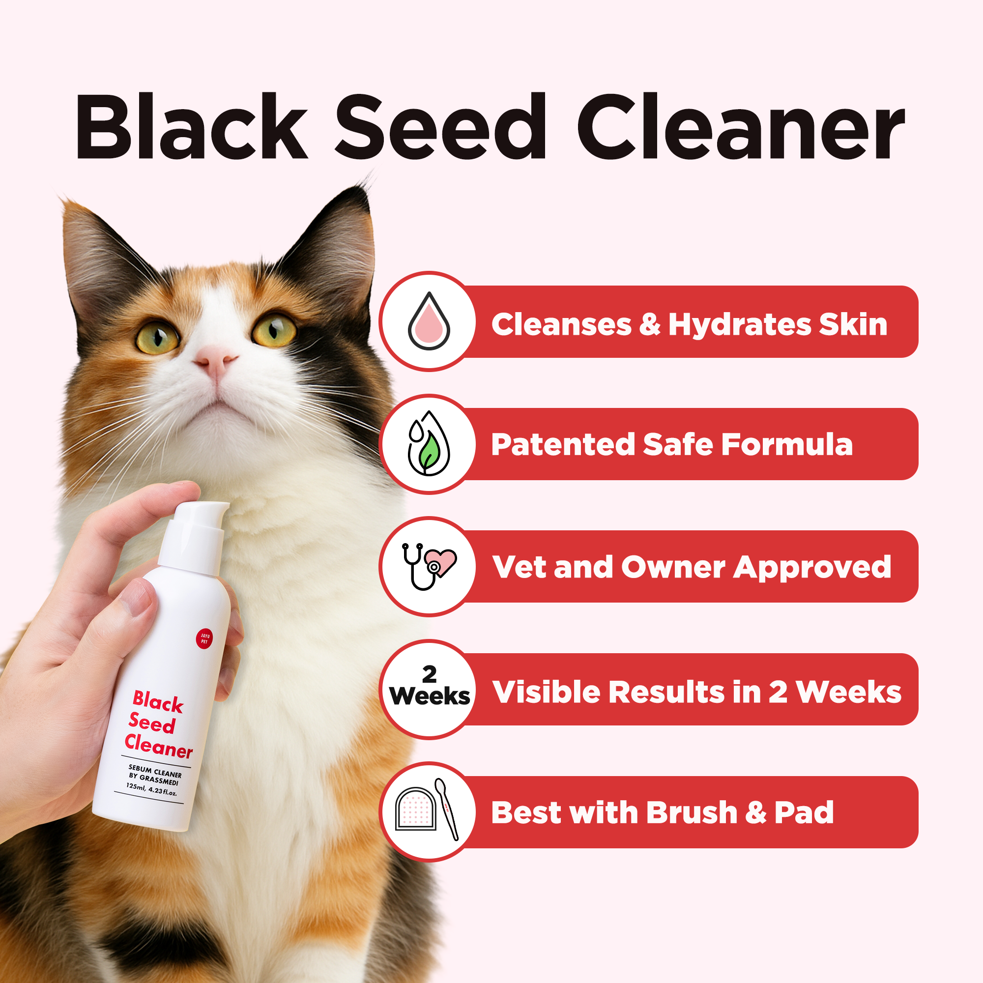 Black Seed Cleaner – Hypoallergenic Liquid Cat Acne Cleanser - JAYU PET