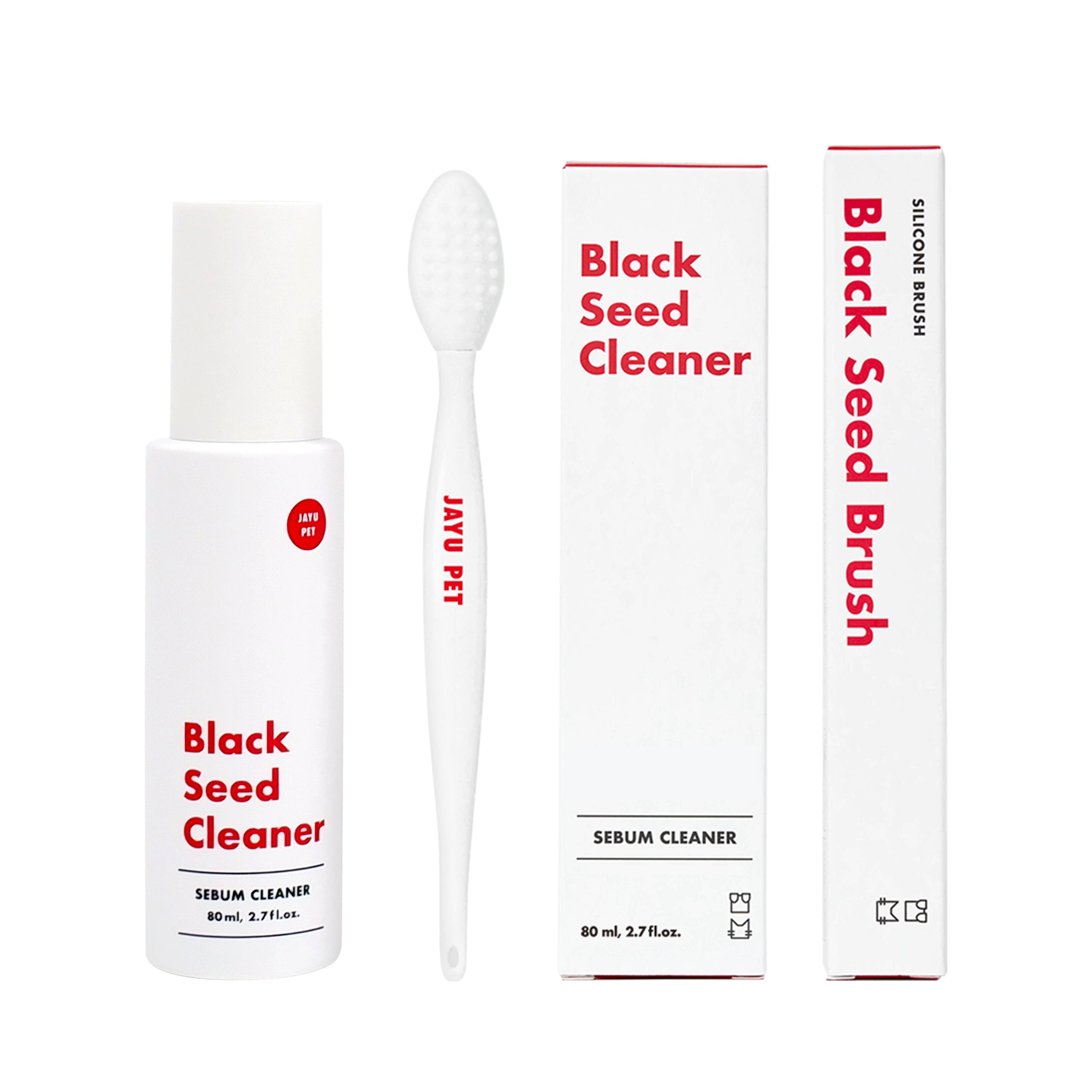 Cat Blackhead Free Kit – Black Seed Cleaner & Exfoliating Brush - JAYU PET