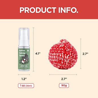 Cat Holic Ball and Spray – Silvervine Cat Toy & Catnip Spray - JAYU PET
