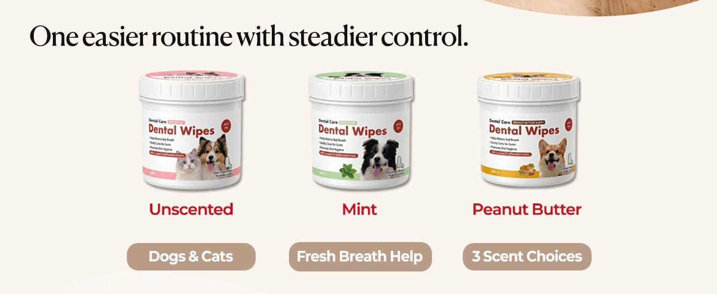 JAYU PET Dental Finger Wipes Unscent features