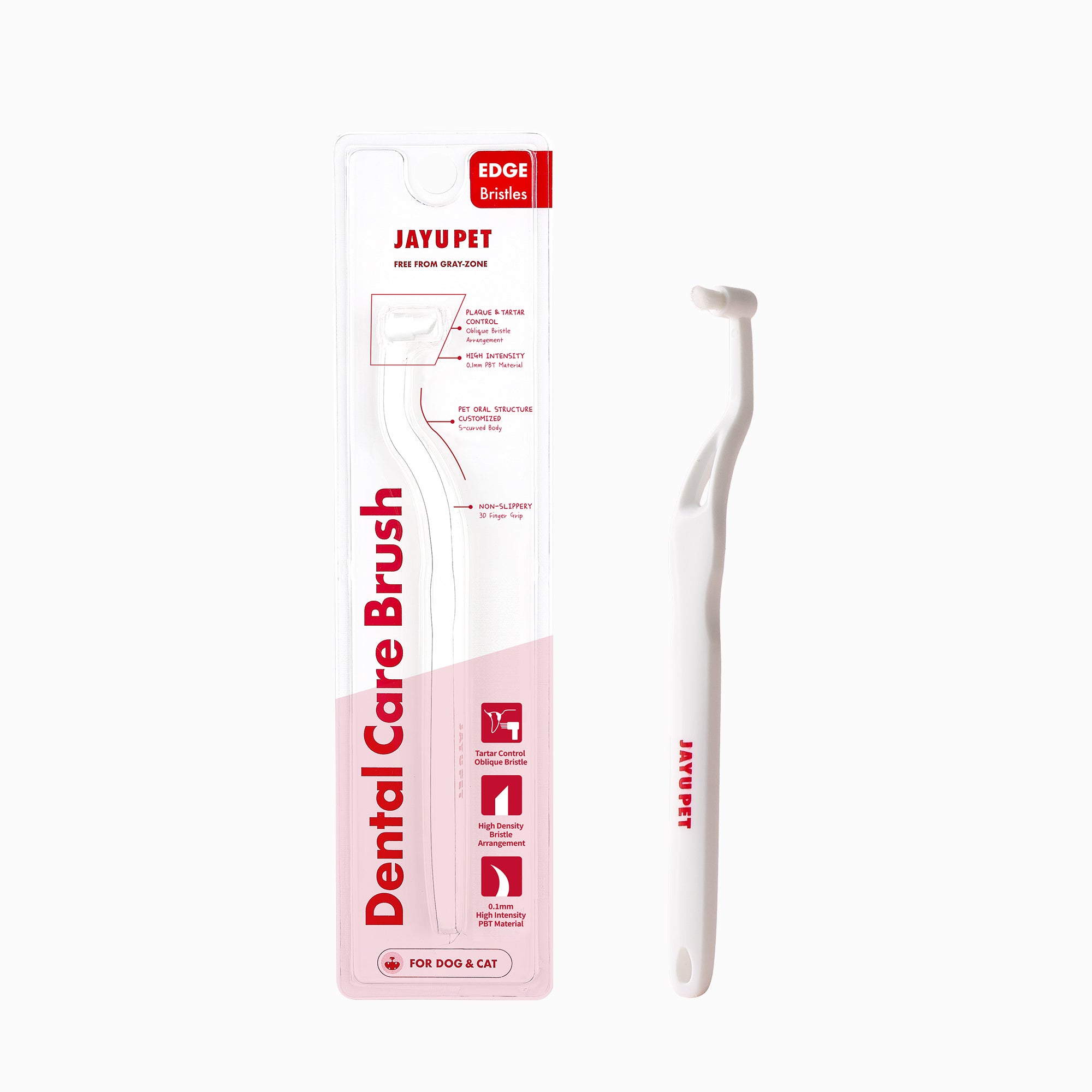 Dental Care Brush(Edge Bristles) – Diagonal-shaped Toothbrush - JAYU PET