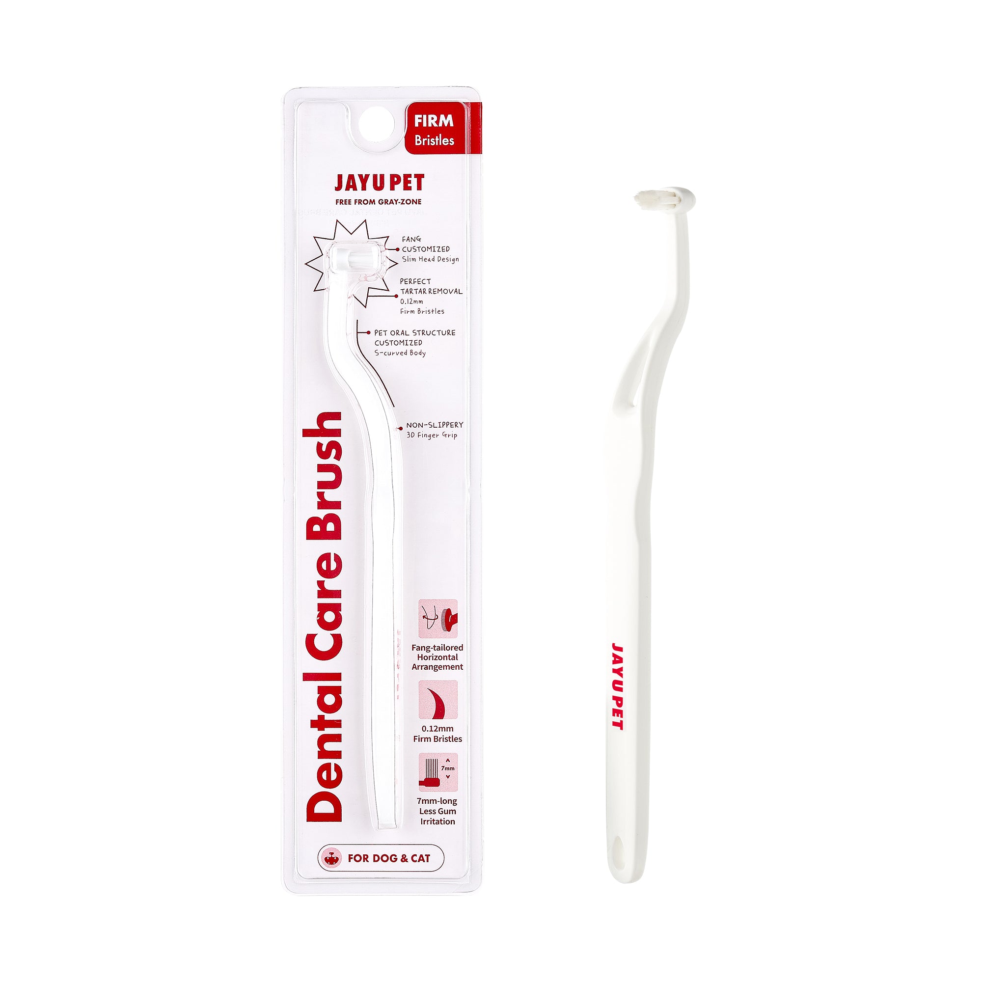 Dental Care Brush(Firm Bristles) – Toothbrush for Removing Tartar - JAYU PET