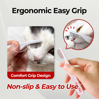 Facial Grooming Comb – Tear Stain & Eye Cleaning Brush for Dogs & Cats - JAYU PET