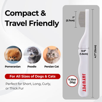 Facial Grooming Comb – Tear Stain & Eye Cleaning Brush for Dogs & Cats - JAYU PET