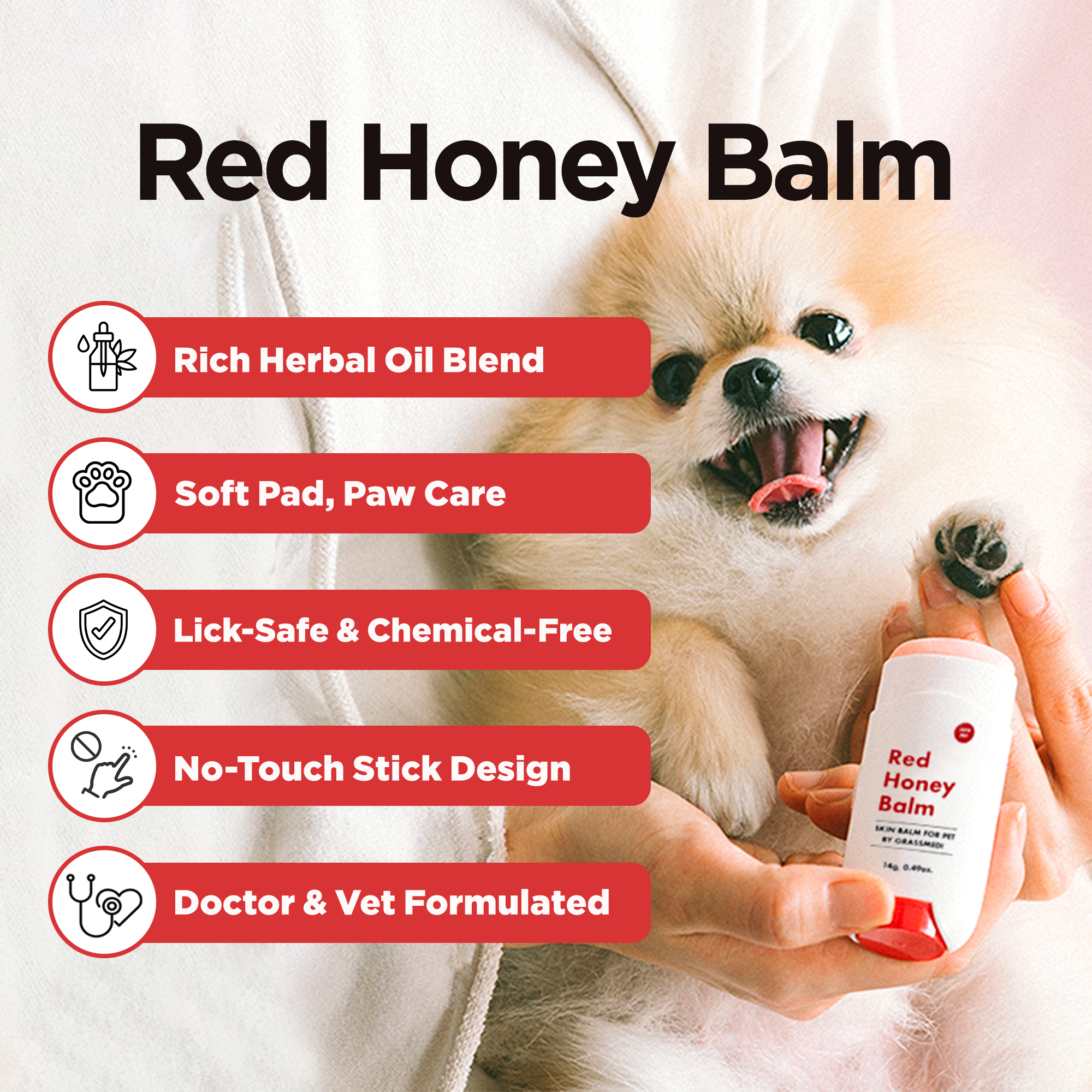 Red Honey Balm – Super-moisturizing Herbal Balm - JAYU PET