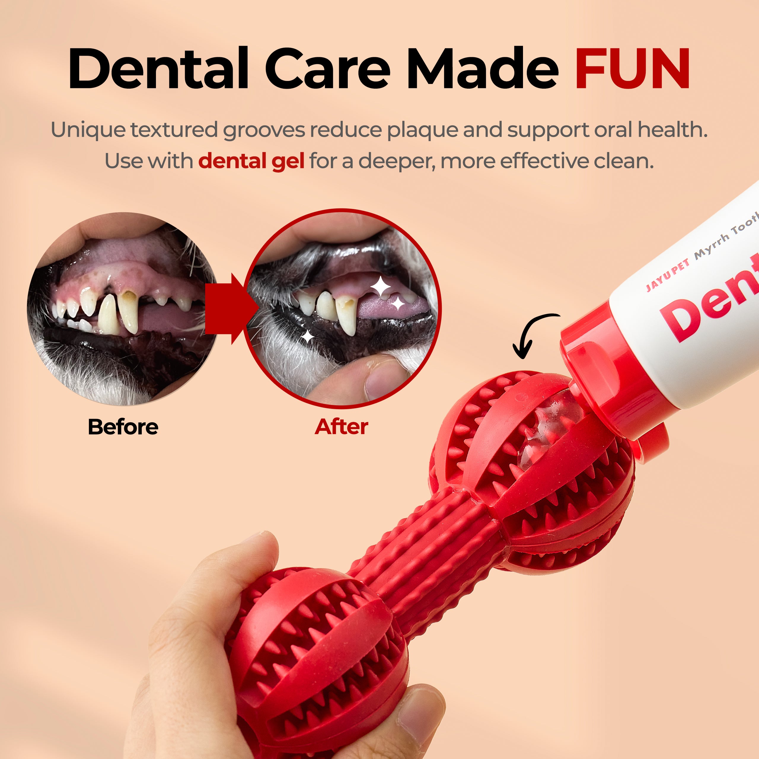 Toothbrush Chew Toy – Durable Dental Toy for Small & Medium Dogs - JAYU PET